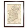 thumbnail image 1 of Vintage 1799 Clement Cruttwell Ireland Ulster Connaught Leinster Munster Four Provinces Map Framed Wall Art Print Picture 12X16 inch, 1 of 4