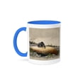 thumbnail image 1 of Vintage 1895 Bear Painting By Winslow Home Bear And Canoe, 11oz Two-Tone Blue Mug, 1 of 7