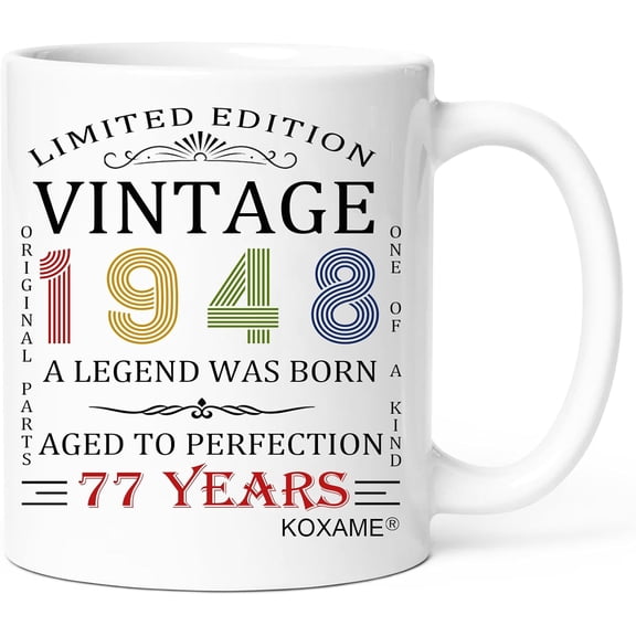 Vintage 1925 Coffee Mug, 100th Birthday Gifts For Men Women, 100 Year Old Birthday Gifts For Him Her, Gift Ideas For Mom Dad Husband Wife Papa Grandma Turning 100 (100th)