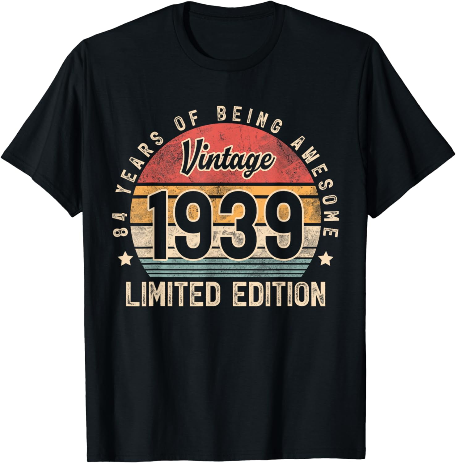 Vintage 1939 84 Year Old Gifts for Man Woman 84th Birthday T-Shirt ...