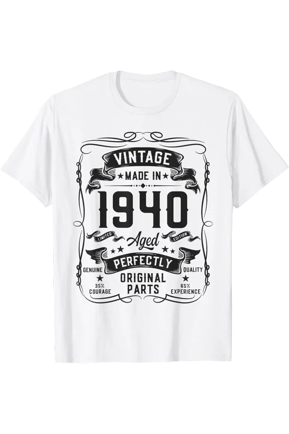 Vintage 1940 86yr 86th Birthday Gifts for Men 86 Years Old T-Shirt, Unisex T-Shirt