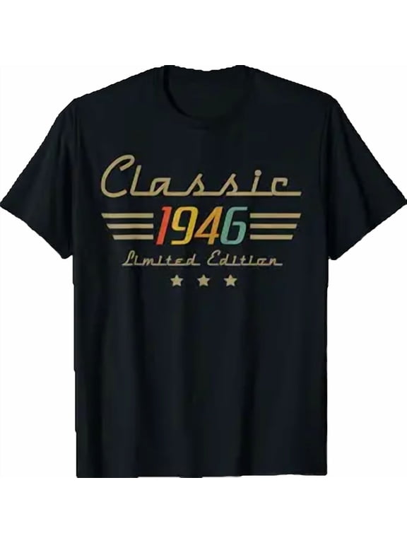Vintage 1946 Classic Legend 80 Year Old 80Th Birthday Dad Shirt BLACK Unisex S-5XL Hot Trending Shirt, Vintage Birthday Gift