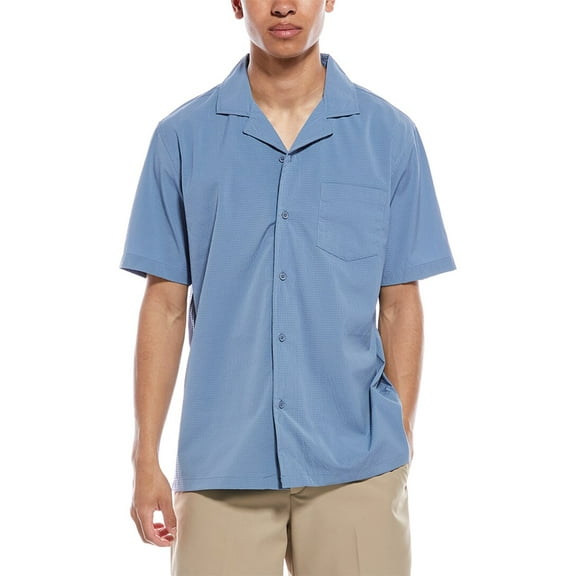 Vintage 1946 mens Vintage 1953 Metal Vent Staple Shirt, l, Blue