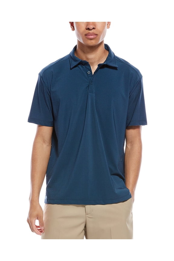 mens Vintage 1954 Hybrid Seersucker Polo Shirt, s, Blue