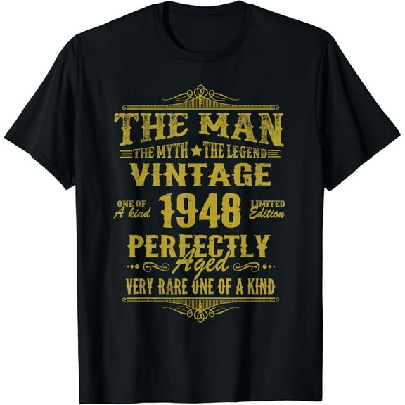 Vintage 1948 The Man The Legends Birthday Gift for Men T-Shirt mens t shirt,black,women,funny,misfits,men,journey