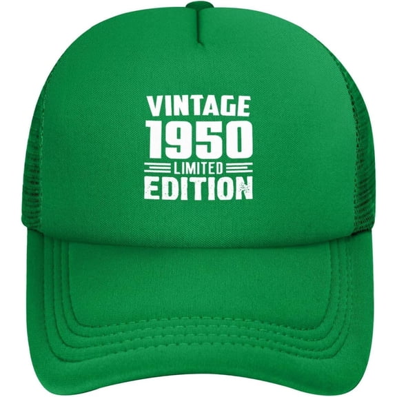 Vintage 1950 Limited Editions Adjustable Trucker Hat Vintage Baseball Cap for Men Women