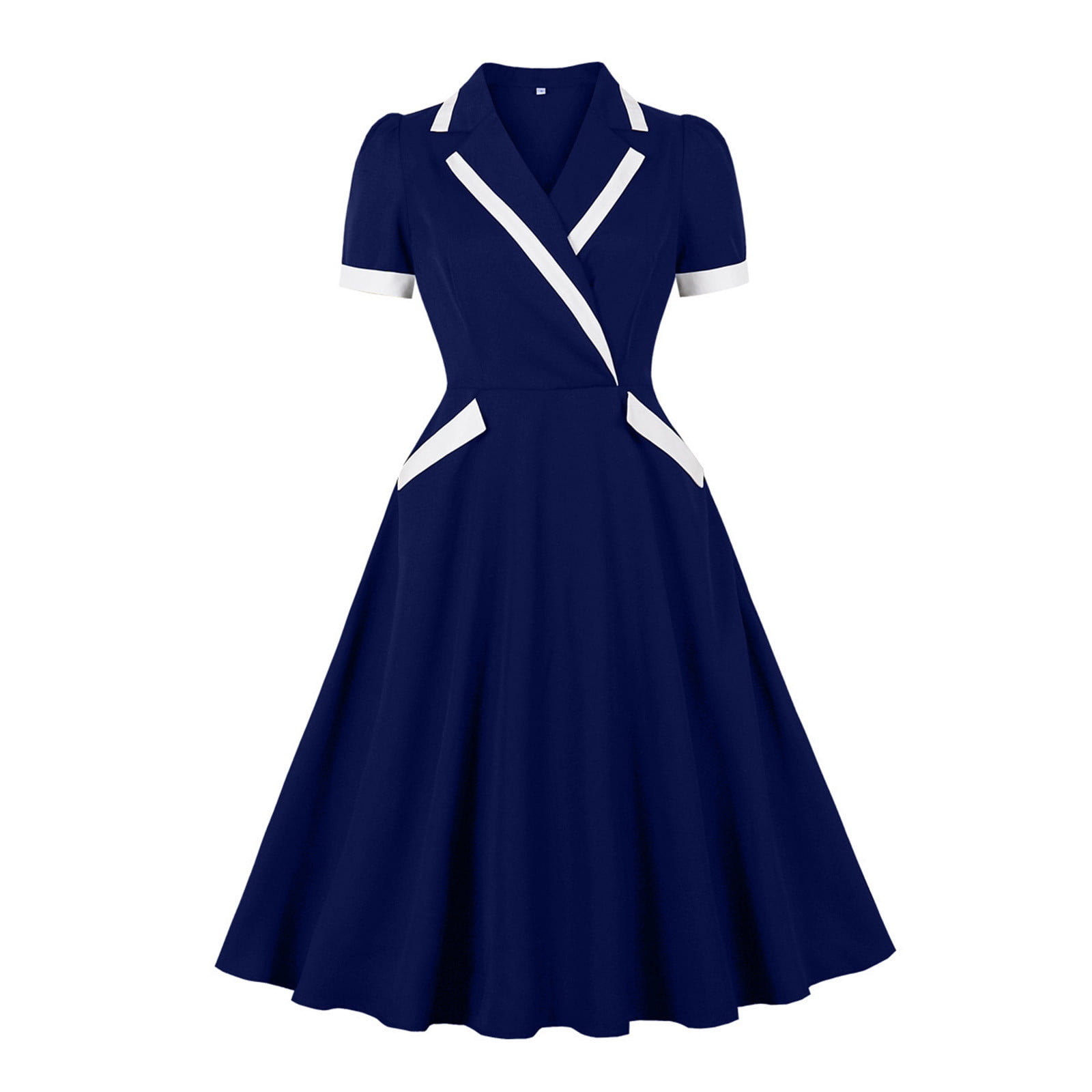Vintage 1950s Audrey Hepburn Dress for Women V Neck Short Sleeve A Line Flared Dresses Cocktail Party Swing Dress - Walmart.com Vintage 1950s Audrey Hepburn Dress for Women V Neck Short Sleeve A Line Flared Dresses Cocktail Party Swing Dress - Walmart.com