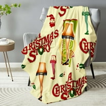 Vintage 1950s Nostalgic Gift & Home Decor - 'Burbs & Christmas Story Leg Lamp Bedspread - Soft Fleece Movie-Themed Couch/Bed Cover