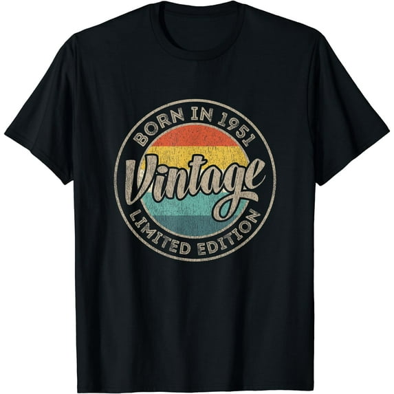 Vintage 1951 70 Birthday Shirt Women Men 70 Years Old T-Shirt