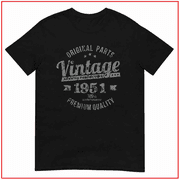 Vintage 1951 Classic 74th Birthday Retro Aged Unisex T-Shirt V13656 Size S- 5XL