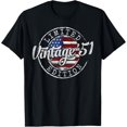 thumbnail image 1 of Vintage 1951 Flag Stamp 72nd Birthday Gifts 72 Year Old T-Shirt men and women can wear, black, white, gifts, 1 of 4