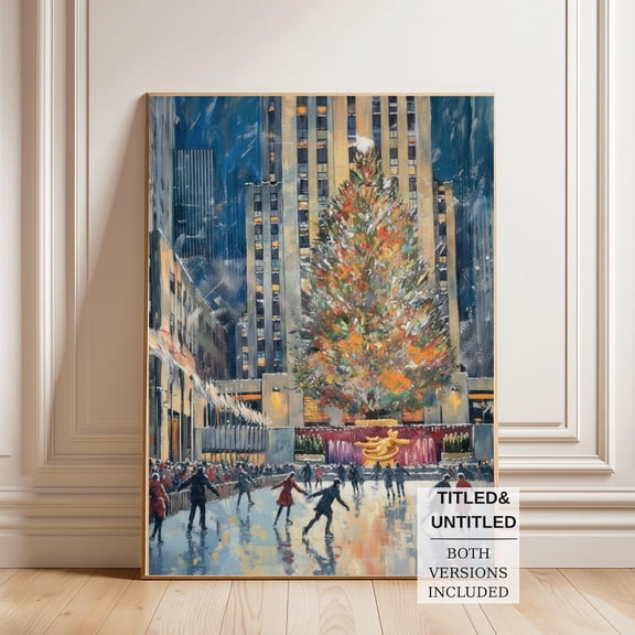 Vintage 1953 Nyc Cover Art Print Rockefeller Centerscene Retro Winter Decor Vintage Magazine Cover Illustration Poster, Unframed Poster Size 24x36 F03.1.21l563