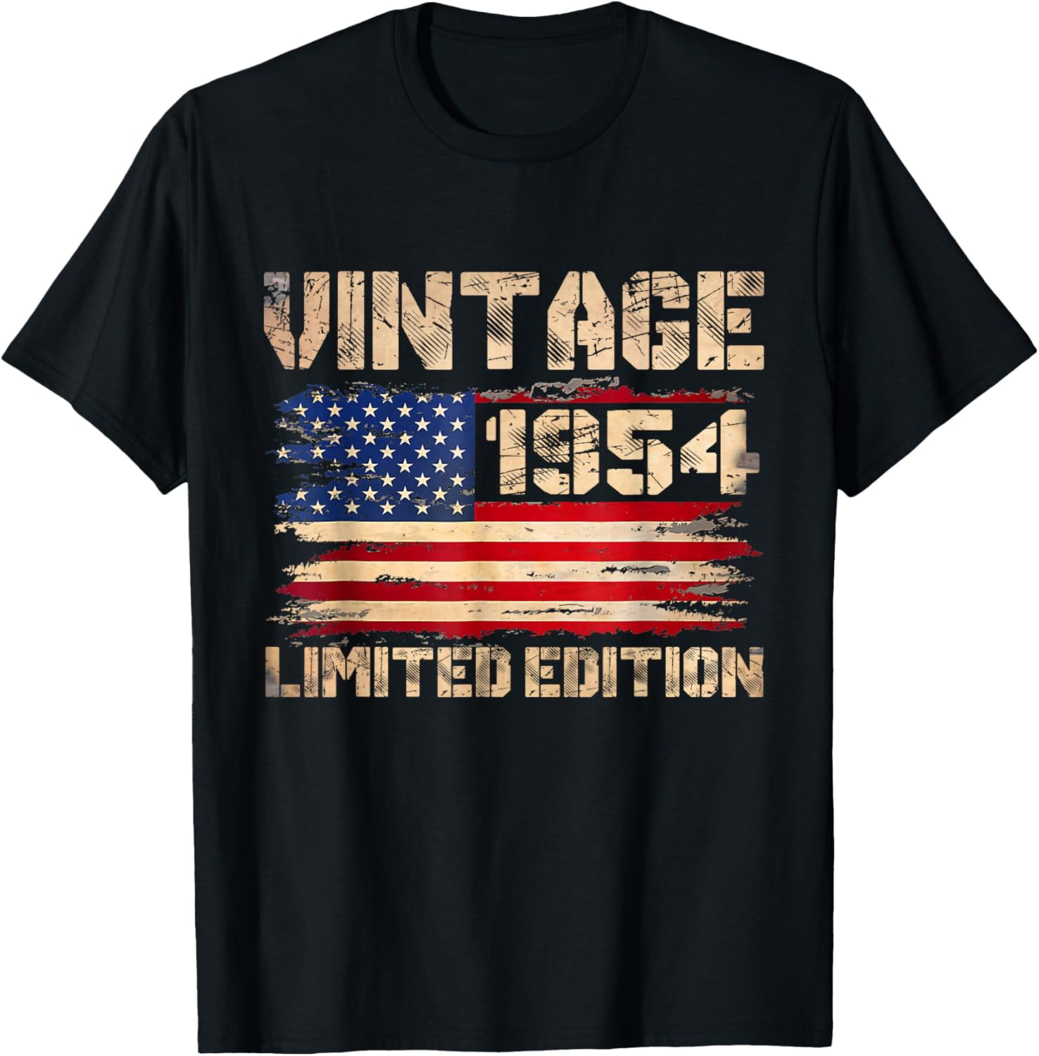 Vintage 1954 70th Birthday Gifts 70 Years Old American Flag TShirt