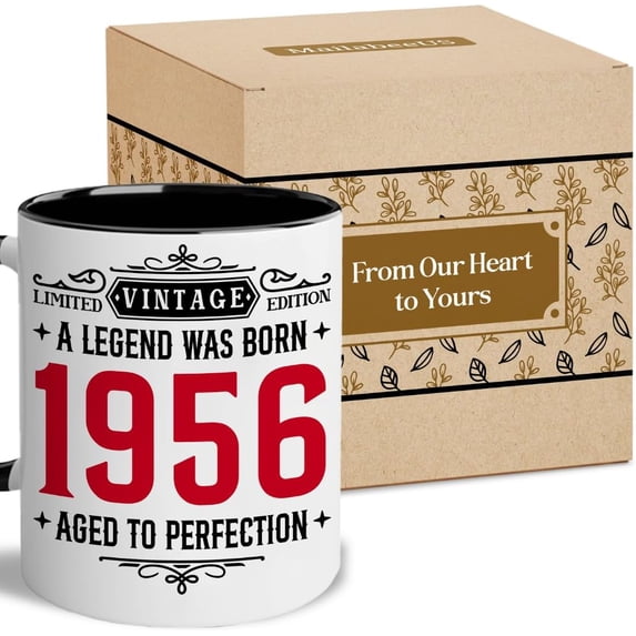 Vintage 1956 Coffee Mug 11Oz - Ideas for 70th Birthday Gifts for Men Women, 70 Year Old Gifts For Men Women, 1956 Seventy Birthday, Turning 70 Gifts For Man, Dad, Husband, 70th Birthday Cups