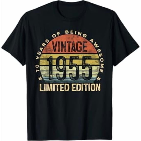 Vintage 1955 Edition 70-Year-Old Gifts 70th Birthday T-Shirt