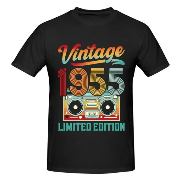 Vintage 1955 T-Shirt for Men. Classic Cotton Limited Edition 70th Birthday Shirts