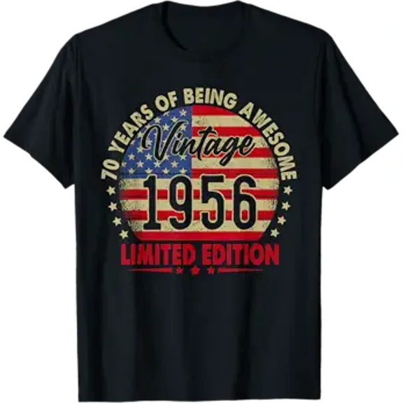 Vintage 1956 Edition 70th Birthday 70 Years Old T-Shirt