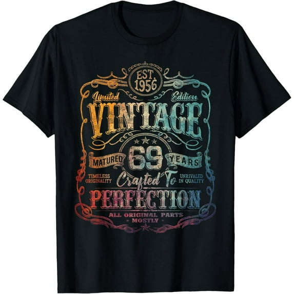 Vintage 1956 Limited Edition Shirt 69 year old 69th Birthday T-Shirt100% cotton
