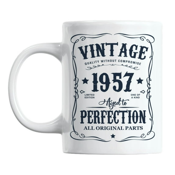 Vintage 1957 All Original Parts, Birth Year Coffee & Tea Mug (11oz)
