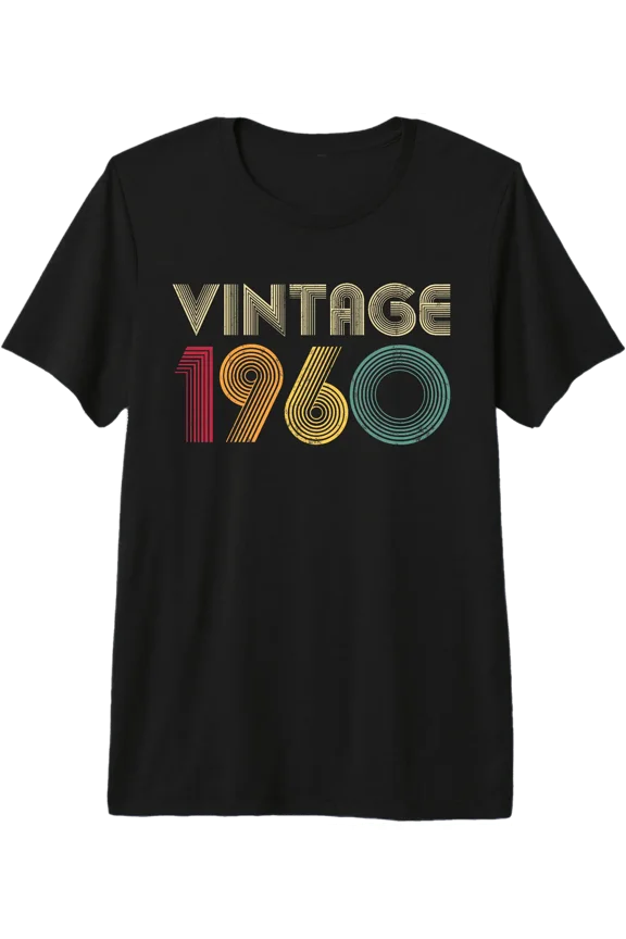 Vintage 1960 66th Birthday 66 Years Old Retro Men Women Premium Tri-Blend T-Shirt