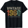 thumbnail image 1 of Vintage 1960 Limited Edition 65th Birthday Gifts 65 Year Old T-Shirt, 1 of 4