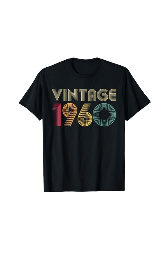 Vintage 1960 Retro T-Shirt for 66th Birthday Gift - Fun and Colorful Design