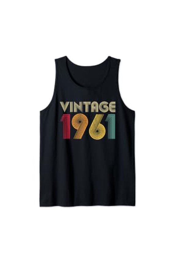Vintage 1961 60Th Birthday Retro Tank Top Size S-3XL