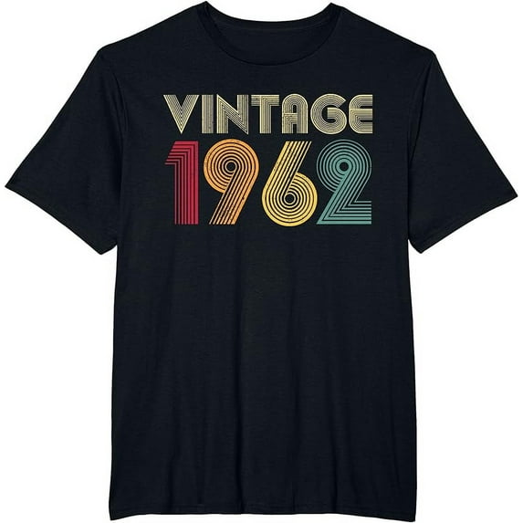 Vintage 1962 60th Birthday Gift 60 Years Old Men Women Retro T-Shirt