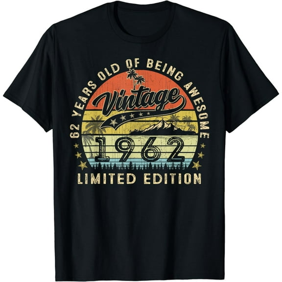 Vintage 1962 Limited Edition 62 Year Old Gifts 62th Birthday T-Shirt