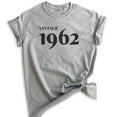 thumbnail image 1 of Vintage 1962 Shirt, Unisex Women's Men's Shirt, 60th Birthday Shirt, Sixtieth Birthday Shirt, B-day Shirt, Heather Gray, Medium, 1 of 6