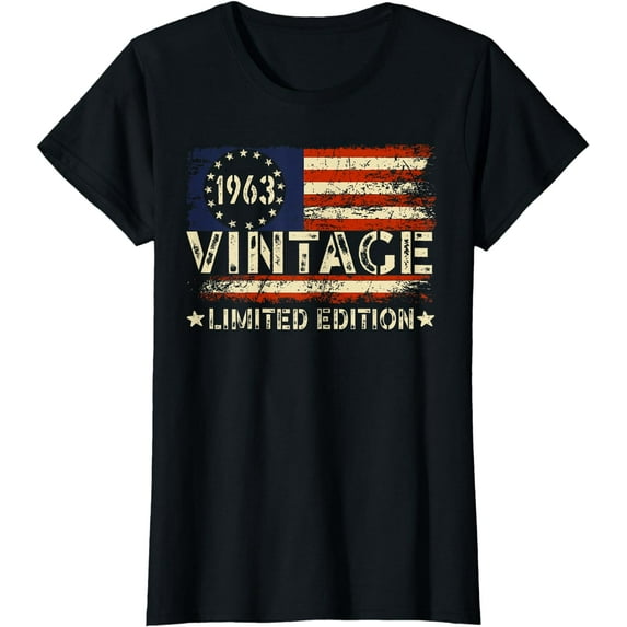 Vintage 1963 Limited Edition 60 Year Old Gifts 60th Birthday T-Shirt