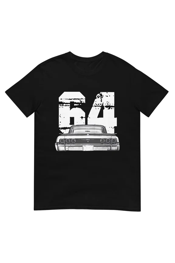 Vintage 1964 64 Impala Old School Muscle Classic Car Hot Rod T Shirt,for unisex up to 4XL