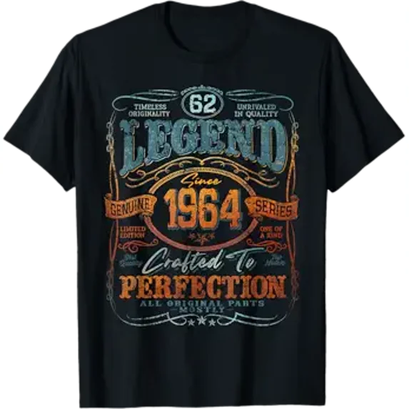 Vintage 1964 Edition Shirt 62 Year Old 62nd Birthday T-Shirt
