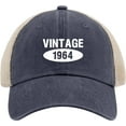 Vintage 1964 Hat for Mens Baseball Caps Low Profile Washed Workout Hat Fitted
