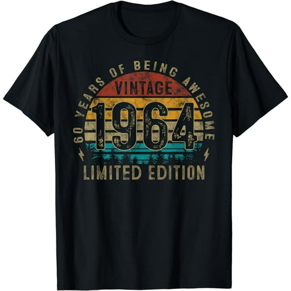 Vintage 1964 Limited Edition 60 Years Old 60th Birthday T-Shirt