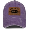 thumbnail image 1 of Vintage 1965 60th Birthday Gifts for Men Women Adjustable Washed Leather Patch Baseball Cap Gift Ideas for Dad Mom, 1 of 6