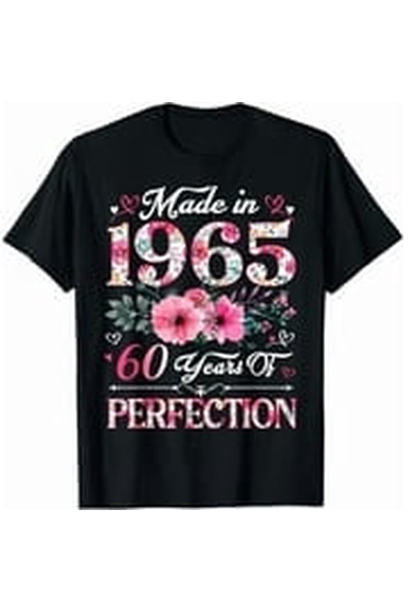 Vintage 1965 Graphic T-Shirt Funny 60th Birthday Gift Soft Cotton Crewneck