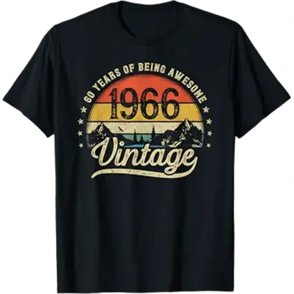 Vintage 1966 60 Years Old 60th Birthday T-Shirt