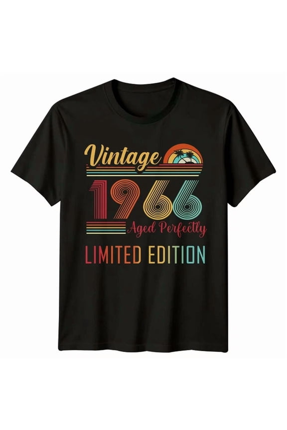 Vintage 1966 60th Birthday Mens T-Shirt Retro Year Tee