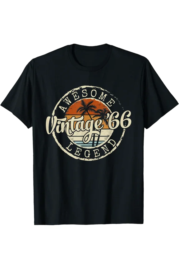 Vintage 1966 60yr 60th Birthday Gifts for Men 60 Years Old T-Shirt, Unisex T-Shirt