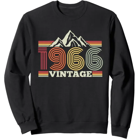 Retro Classig Vintage 1966 Retro 60th Birthday Gifts Sweatshirt - Walmart.com