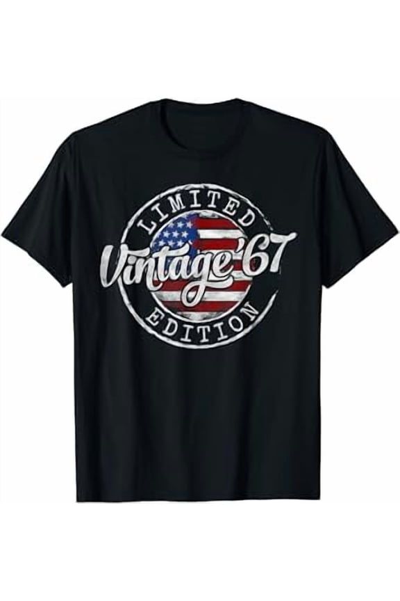 Vintage 1967 Flag Stamp 56th Birthday Gifts 56 Year Old T-Shirt