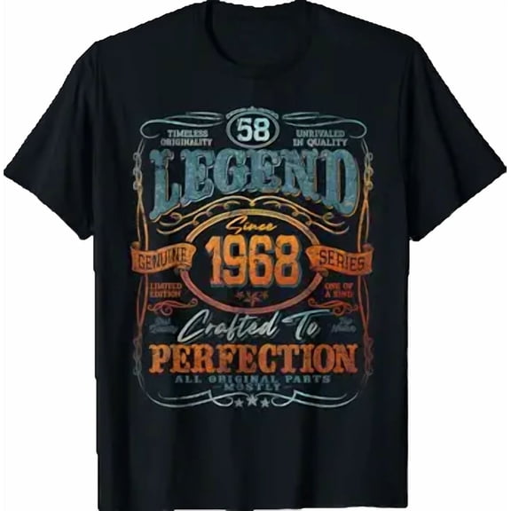 Vintage 1968 Edition Shirt 58 Year Old 58th Birthday T-Shirt