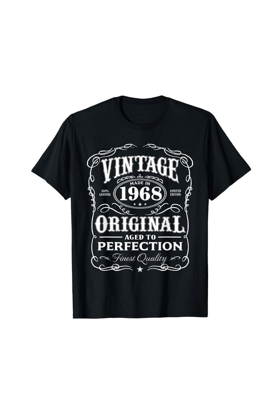 Vintage 1968 T-Shirt with Ornate Design - Perfect 50th Birthday Gift T-Shirt