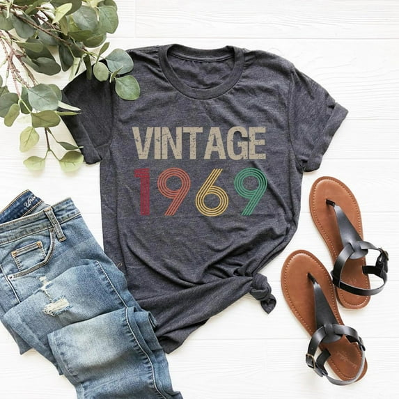 Vintage 1969 Shirt, 56Th Birthday Women, 1969 Retro Shirt, Vintage 1969 Original Part Tee, 56Th Birthday Men, Born In 1969, Full Size S-5XL