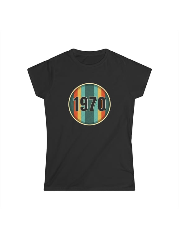 Vintage 1970 Birthday Shirts for Women Funny 1970 Birthday Womens T Shirt
