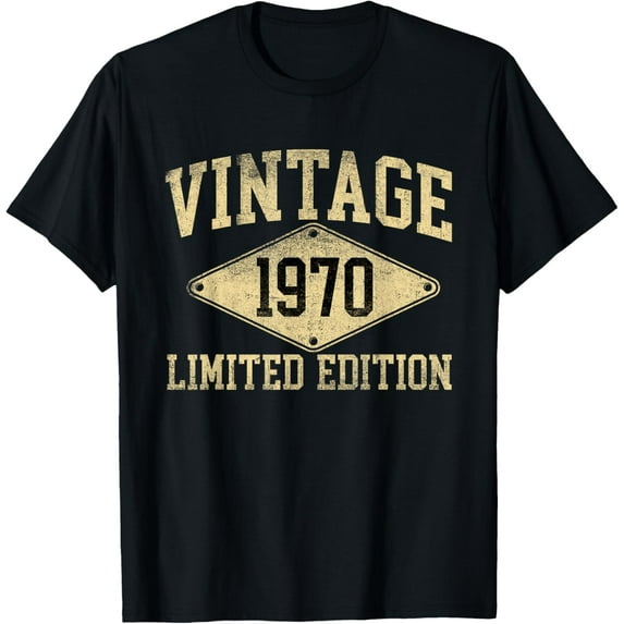 Vintage 1970 Limited Edition Year Of Birth Birthday T-Shirt