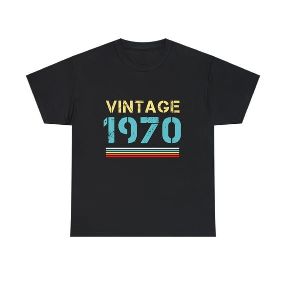Vintage 1970 T Shirts for Men Retro Funny 1970 Birthday Big and Tall Tshirts Shirts for Men