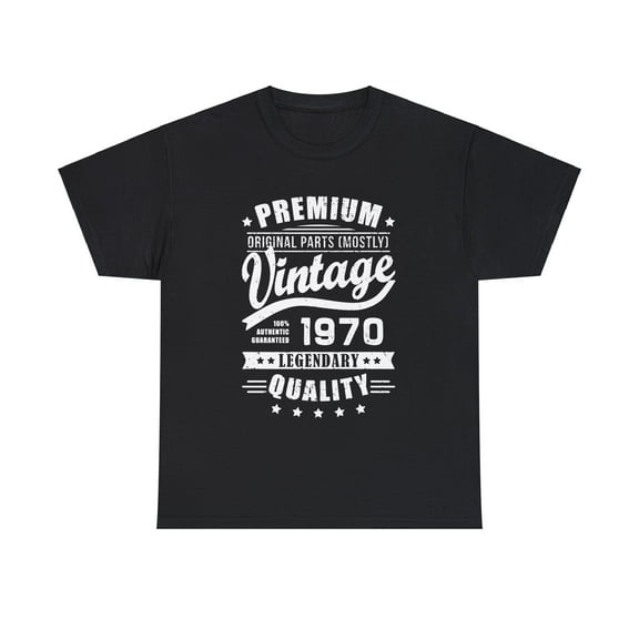 Vintage 1970 T Shirts for Men Retro Funny 1970 Birthday Mens Shirt Plus Size Big and Tall