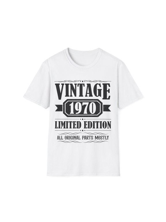 Vintage 1970 T Shirts for Men Retro Funny 1970 Birthday Mens Shirt